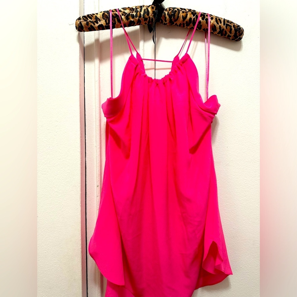 Trina Turk Hot Pink Spaghetti Strap Women's Top